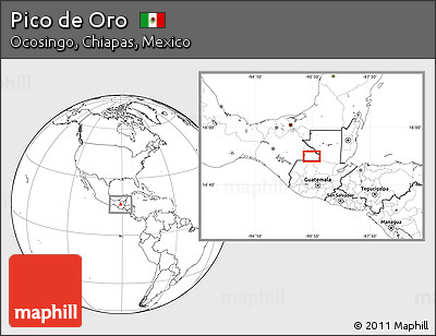 Blank Location Map of Pico De Oro
