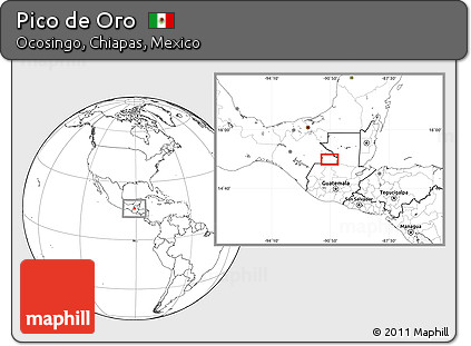 Blank Location Map of Pico De Oro