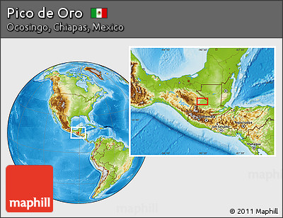 Physical Location Map of Pico De Oro