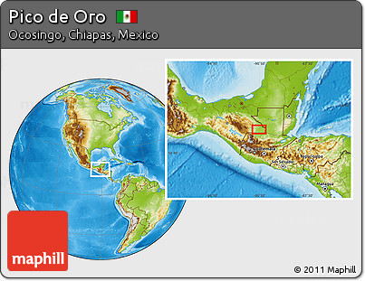 Physical Location Map of Pico De Oro