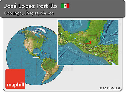 Satellite Location Map of José Lopez Portillo