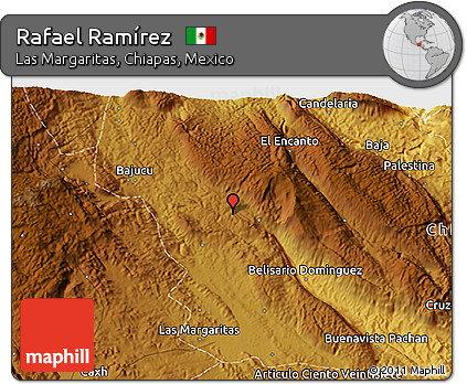 Physical 3D Map of Rafael Ramírez
