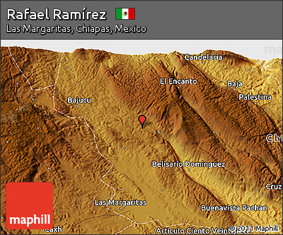 Physical 3D Map of Rafael Ramírez