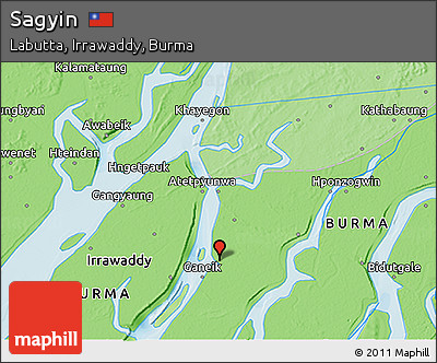 Political 3D Map of Sagyin