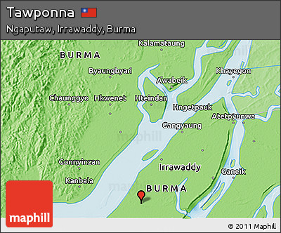 Political 3D Map of Tawponna
