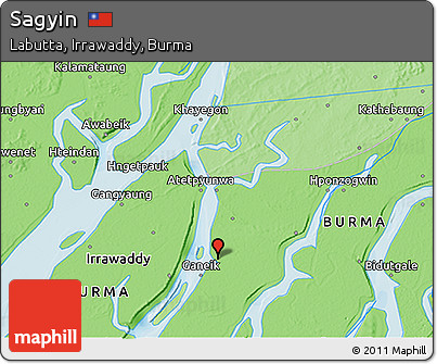 Political 3D Map of Sagyin