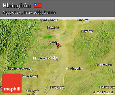 Satellite 3D Map of Hlaingbôn