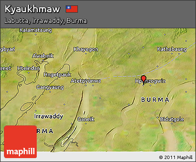 Satellite 3D Map of Kyaukhmaw