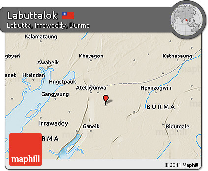 Shaded Relief 3D Map of Labuttalok