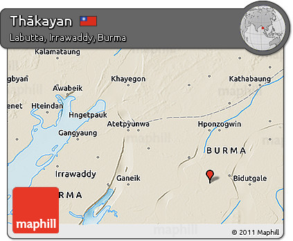 Shaded Relief 3D Map of Thākayan