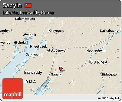 Shaded Relief 3D Map of Sagyin
