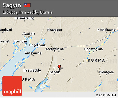Shaded Relief 3D Map of Sagyin