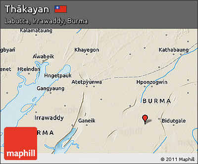 Shaded Relief 3D Map of Thākayan
