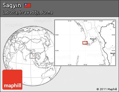 Blank Location Map of Sagyin