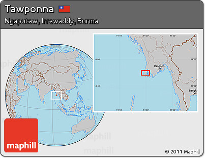 Gray Location Map of Tawponna