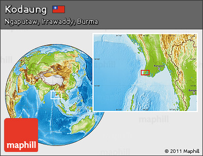 Physical Location Map of Kodaung