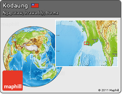 Physical Location Map of Kodaung