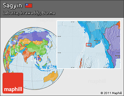 Political Location Map of Sagyin