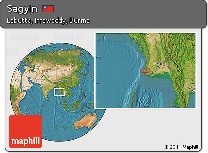 Satellite Location Map of Sagyin