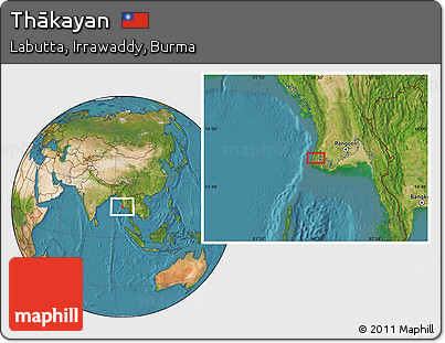 Satellite Location Map of Thākayan