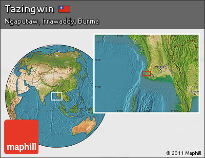 Satellite Location Map of Tazingwin