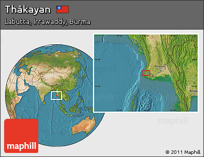 Satellite Location Map of Thākayan