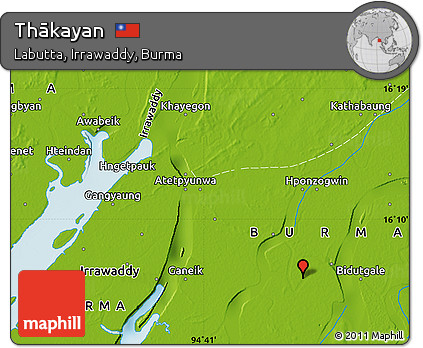 Physical Map of Thākayan