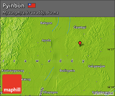 Physical Map of Pyinbôn