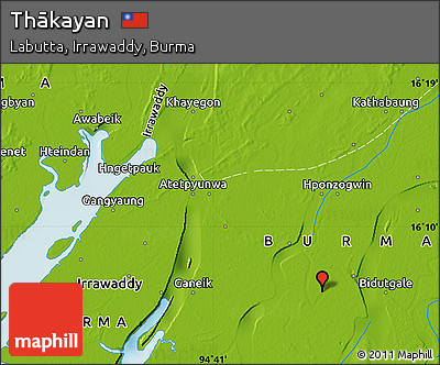 Physical Map of Thākayan