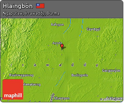 Physical Map of Hlaingbôn