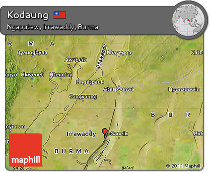Satellite Map of Kodaung