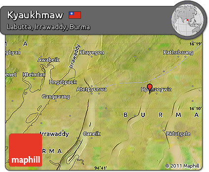 Satellite Map of Kyaukhmaw