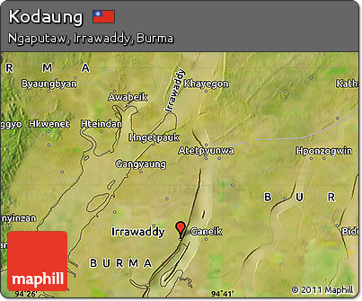 Satellite Map of Kodaung