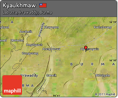 Satellite Map of Kyaukhmaw