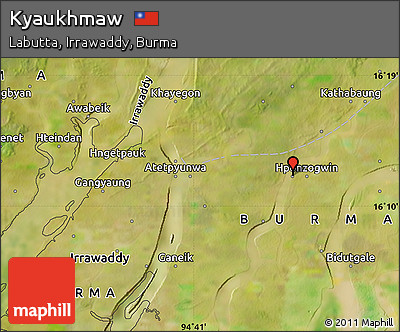 Satellite Map of Kyaukhmaw