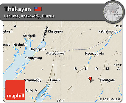 Shaded Relief Map of Thākayan