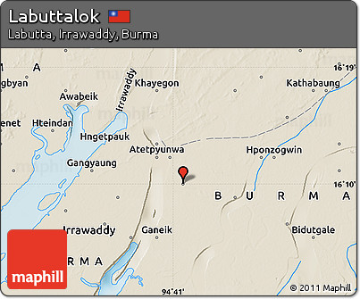 Shaded Relief Map of Labuttalok
