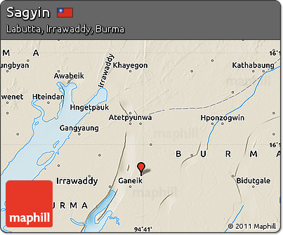 Shaded Relief Map of Sagyin