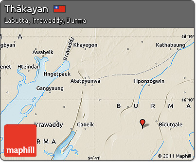 Shaded Relief Map of Thākayan