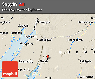Shaded Relief Map of Sagyin