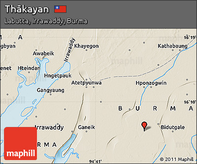 Shaded Relief Map of Thākayan