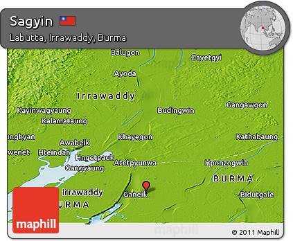 Physical Panoramic Map of Sagyin