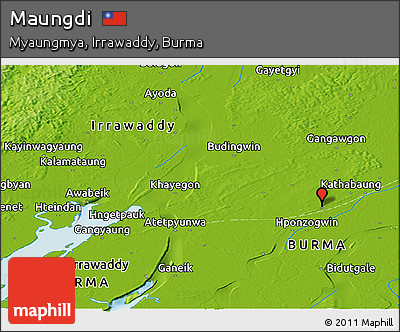 Physical Panoramic Map of Maungdi