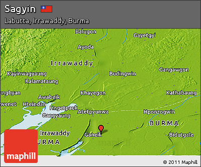 Physical Panoramic Map of Sagyin