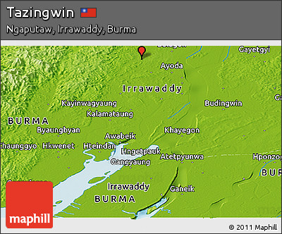 Physical Panoramic Map of Tazingwin