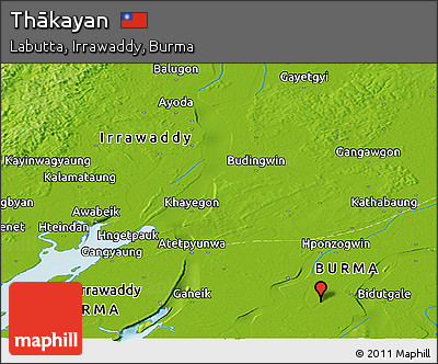 Physical Panoramic Map of Thākayan