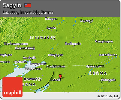 Physical Panoramic Map of Sagyin