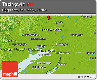 Physical Panoramic Map of Tazingwin