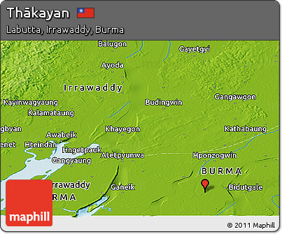 Physical Panoramic Map of Thākayan