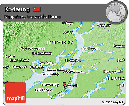 Political Panoramic Map of Kodaung